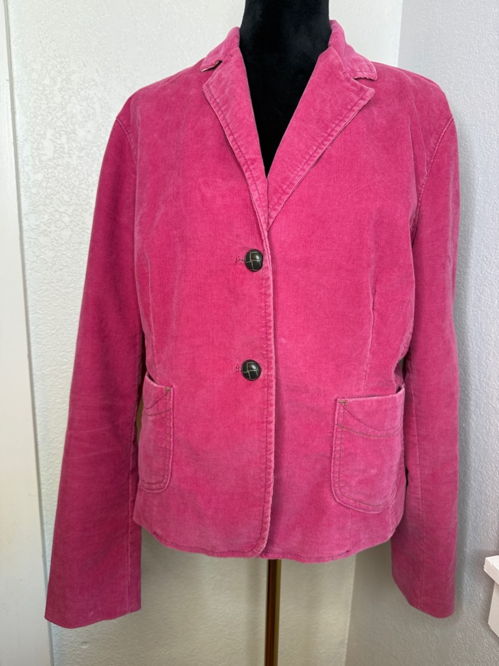GAP Pink Corduroy Casual Blazer Jacket lined pockets Y2K Preppy Elle Woods